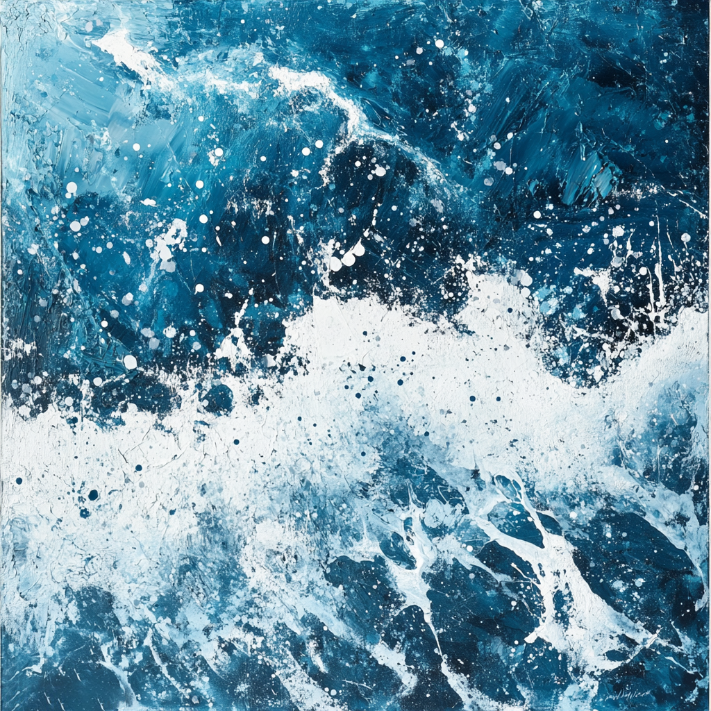 The Five Oceans: Harmony Framed Wall Art Prints, Decorative Abstract Wall Art for Home Decor Nature Landscape Room Decor Living Room Bedroom Bathroom