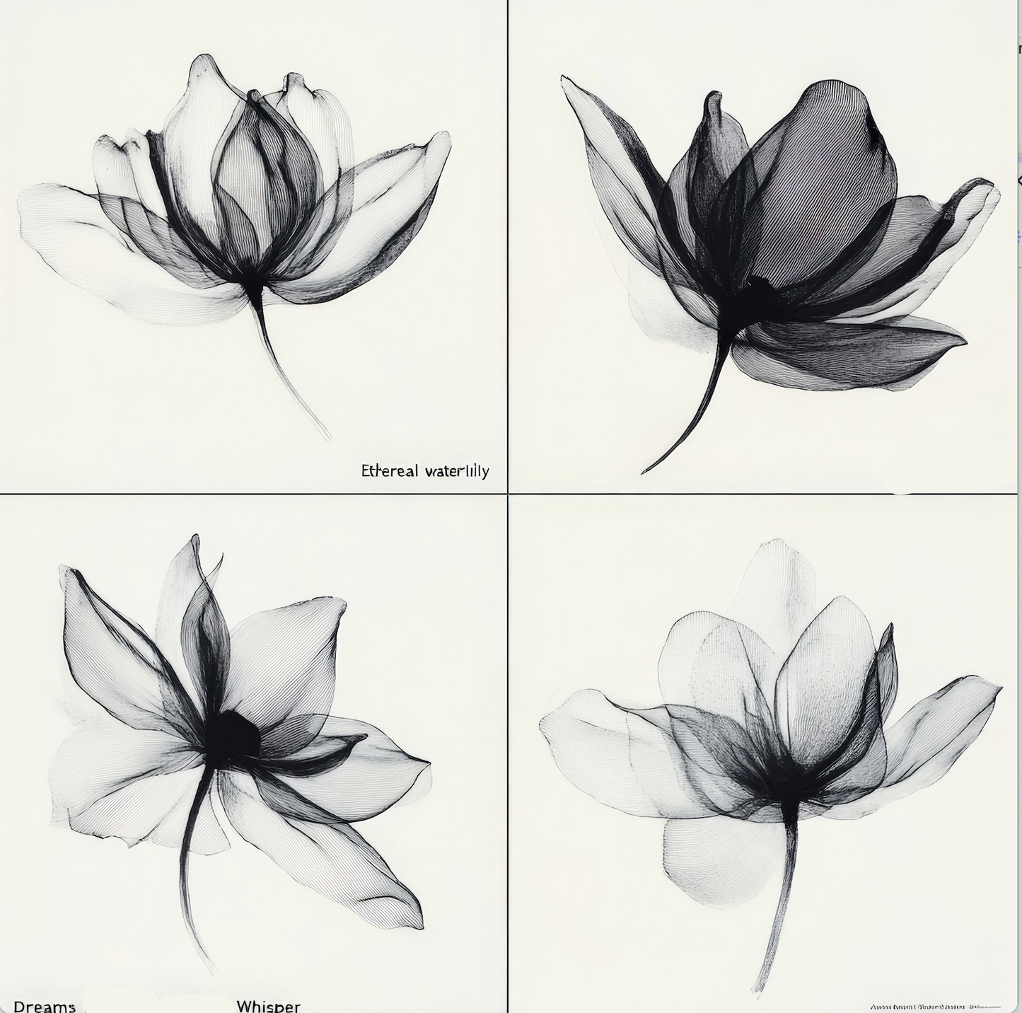 Ethereal Waterlili Framed Wall Art Prints, Decorative Abstract Wall Art for Home Decor Nature Landscape Room Decor Living Room Bedroom Bathroom