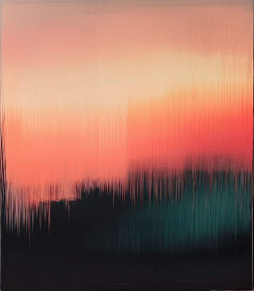 Sunset in the Forest Framed Wall Art Prints, Decorative Abstract Sunset Forest Wall Art for Home Decor, Nature Landscape Room Decor Living