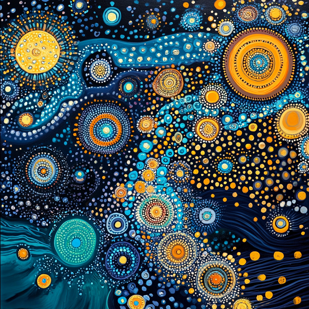 The Five Oceans: Mistique Framed Wall Art Prints, Decorative Abstract Wall Art for Home Decor Nature Landscape Room Decor Living Room Bedroom Bathroom