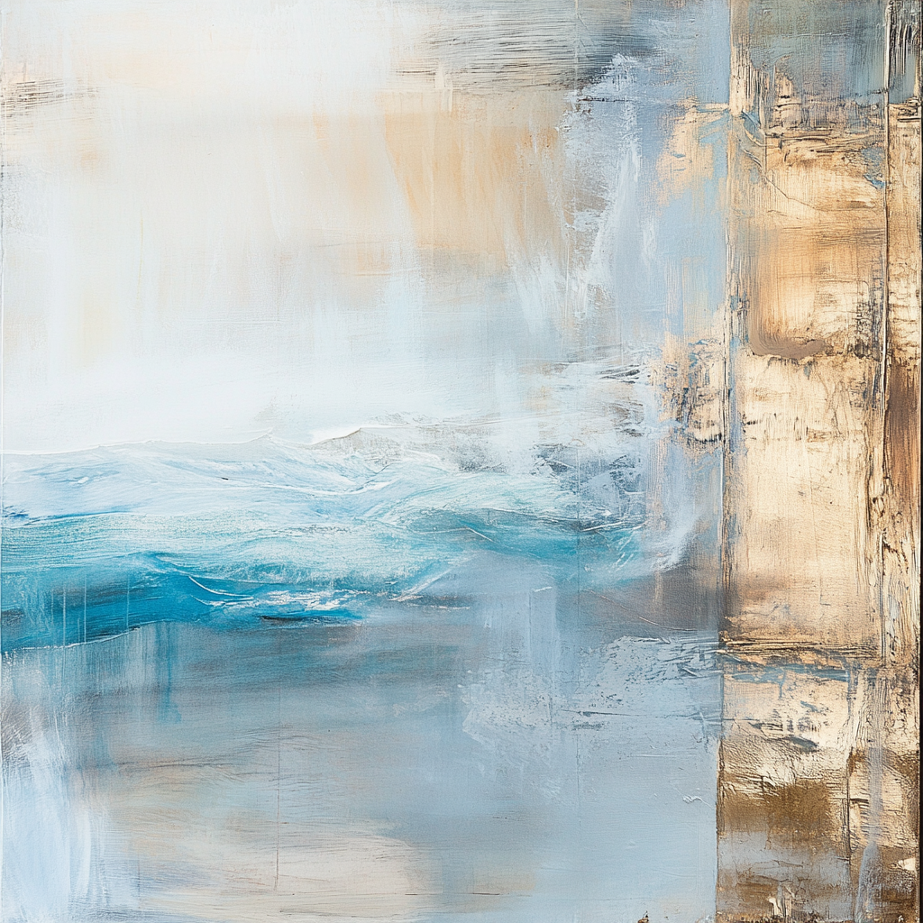 The Five Oceans 7 Framed Wall Art Prints, Decorative Abstract Wall Art for Home Decor Nature Landscape Room Decor Living Room Bedroom Bathroom 2