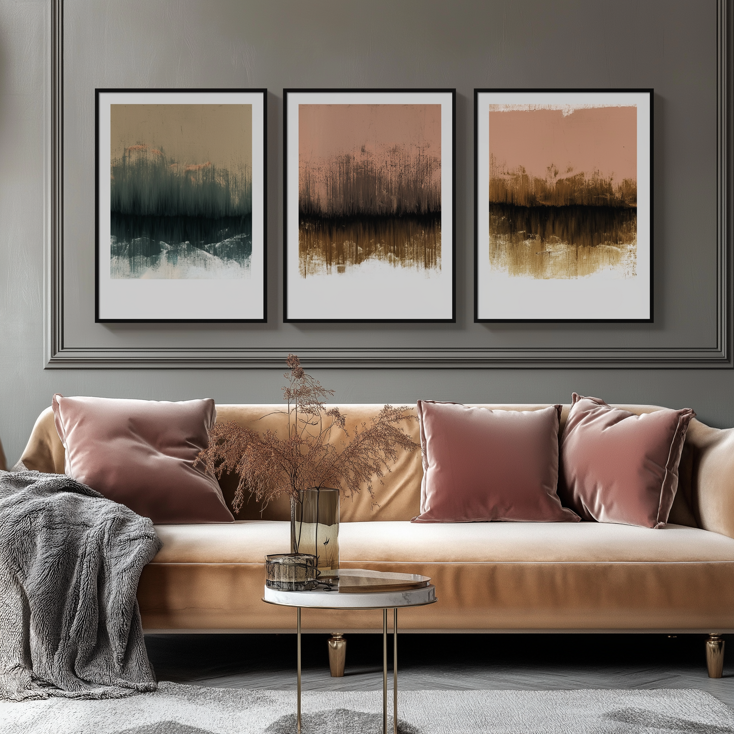 Ethereal Trunk III Framed Wall Art Prints, Decorative Abstract Wall Art for Home Decor Nature Landscape Room Decor Living Room Bedroom Bathroom 2