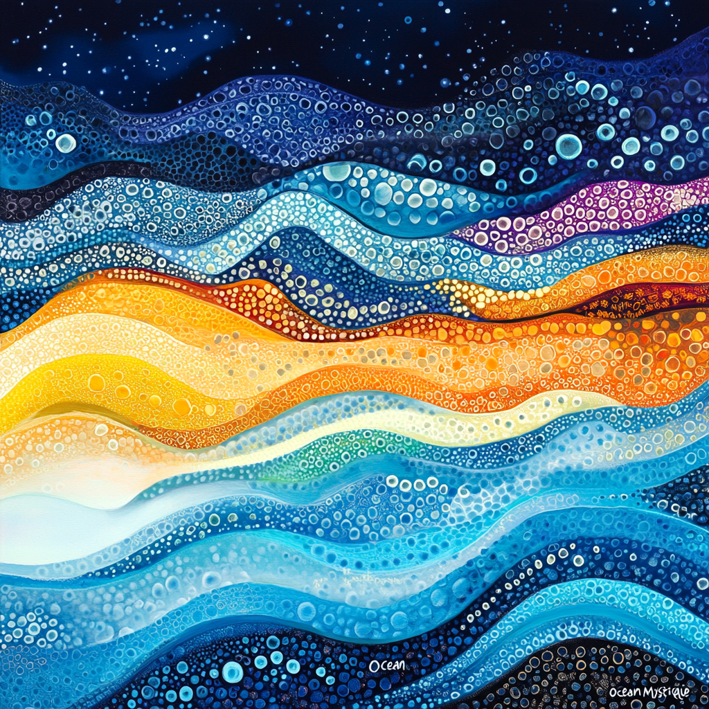 The Five Oceans 7 Framed Wall Art Prints, Decorative Abstract Wall Art for Home Decor Nature Landscape Room Decor Living Room Bedroom Bathroom