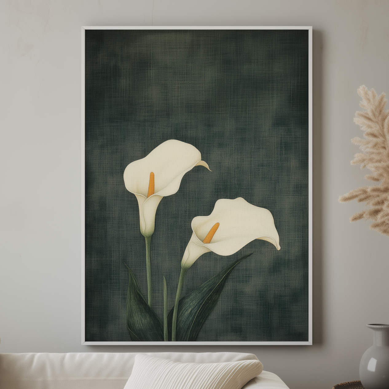 Calas Framed Wall Art Prints, Decorative Wall Art for Home Decor Nature Landscape Room Decor