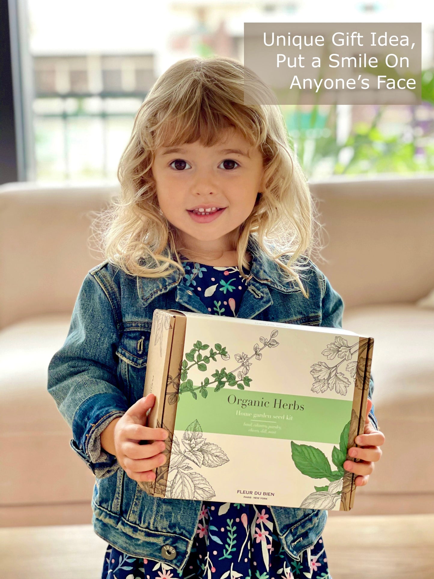 Kids planting herbs in Fleur Du Bien Indoor Herb Garden Starter Kit for educational DIY fun
