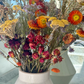 Eternal Embrace Natural Dried Flower Bouquet 40 Stems, orange with red roses, natural lavender, bunny tails grass, and more. Mix Bouquet, Decorative Boho Flowers for Vase DIY Crafts, Real Flower Arrangements for Home Party Office Wedding Decorations