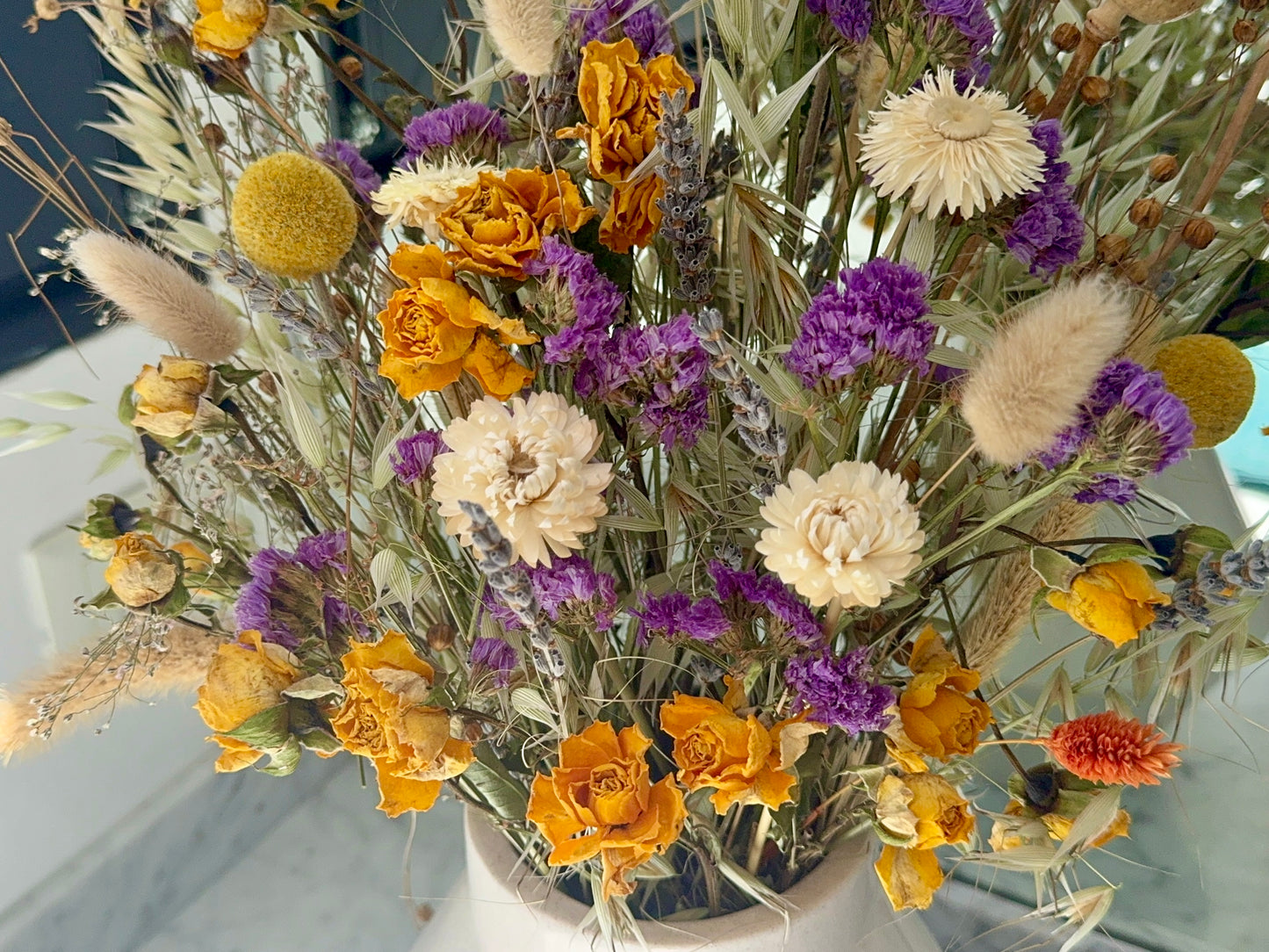 Fleur Du Bien Sunrise Serenade Natural Dried Flower Bouquet 40 Stems, Pampas Grass Decor Mix Bouquet, Decorative Boho Flowers for Vase DIY Crafts Real Flower Arrangements