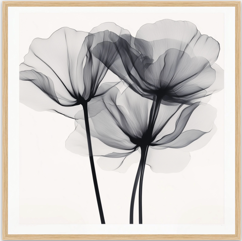 Ethereal Bloom Framed Wall Art Prints, Decorative Abstract Wall Art for Home Decor Nature Landscape Room Decor Living Room Bedroom Bathroom