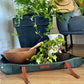 Plant Repotting Mat for Indoor Garden, Thickened Canvas Plant Transplanting Mat Waterproof, Portable and Foldable Gardening Mat for Potting Soil Mess Control, Brass Corner Snaps, 30” x 30” and 30" x 20 " Leather straps