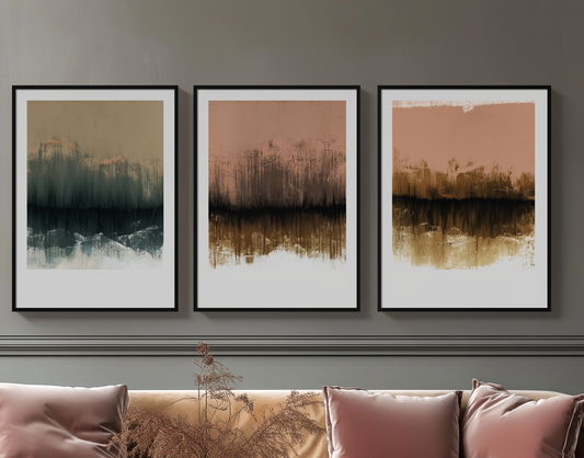 abstract decor wood tree nature inspired framed wall art museum quality