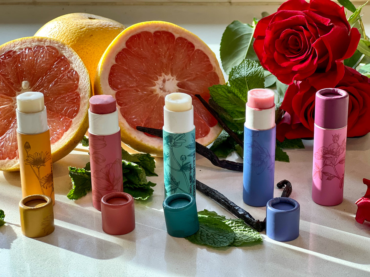 Fleur Du Bien Lip Gloss and Lip Balm DIY Kits for Adults 31 Pieces Vegan Lip Balm and Lip Gloss Making Kit Hydrating Lip Balm Starter Kit