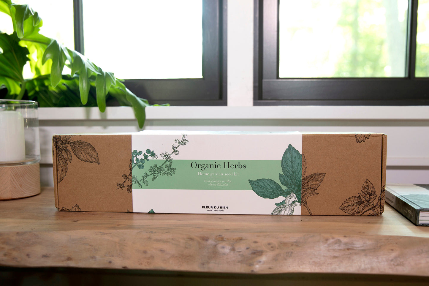 Fleur Du Bien Indoor Herb Garden Kit – elegantly designed packaging by renowned French designer and founder of Fleur Du Bien