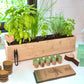 FLEUR DU BIEN Organic Indoor Herb Garden Kit With Planter, 6 Herb Seed Packs, Window Gardening Set Plant Marker, Biodegradable Growing Pots, Soil Disc